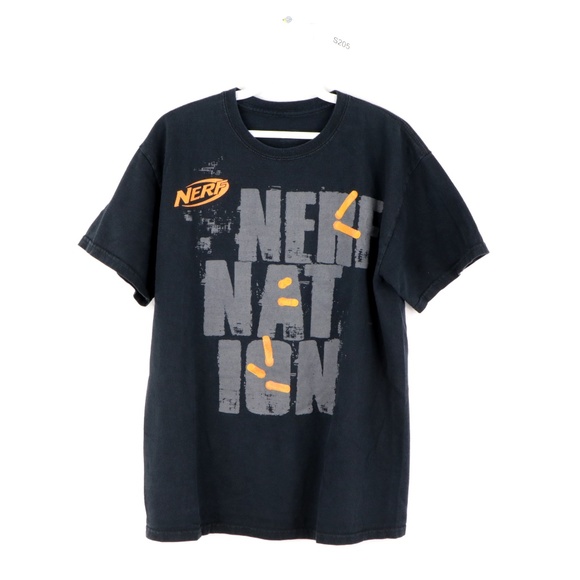 NERF Streetwear Nerfnation Spell Out T Shirt Black - Picture 1 of 9